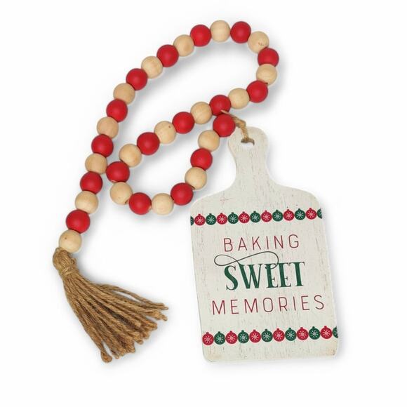 Gingerbread‎ Tiered Tray Beads Garland Swag DecorBaking Sweet Memories Christmas - Picture 1 of 10